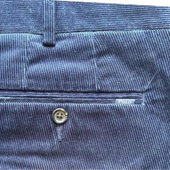 Polo Ralph Lauren Corduroy Pants Navy Flat Front Stretch Classic Fit Men 40/30 - Picture 5 of 10